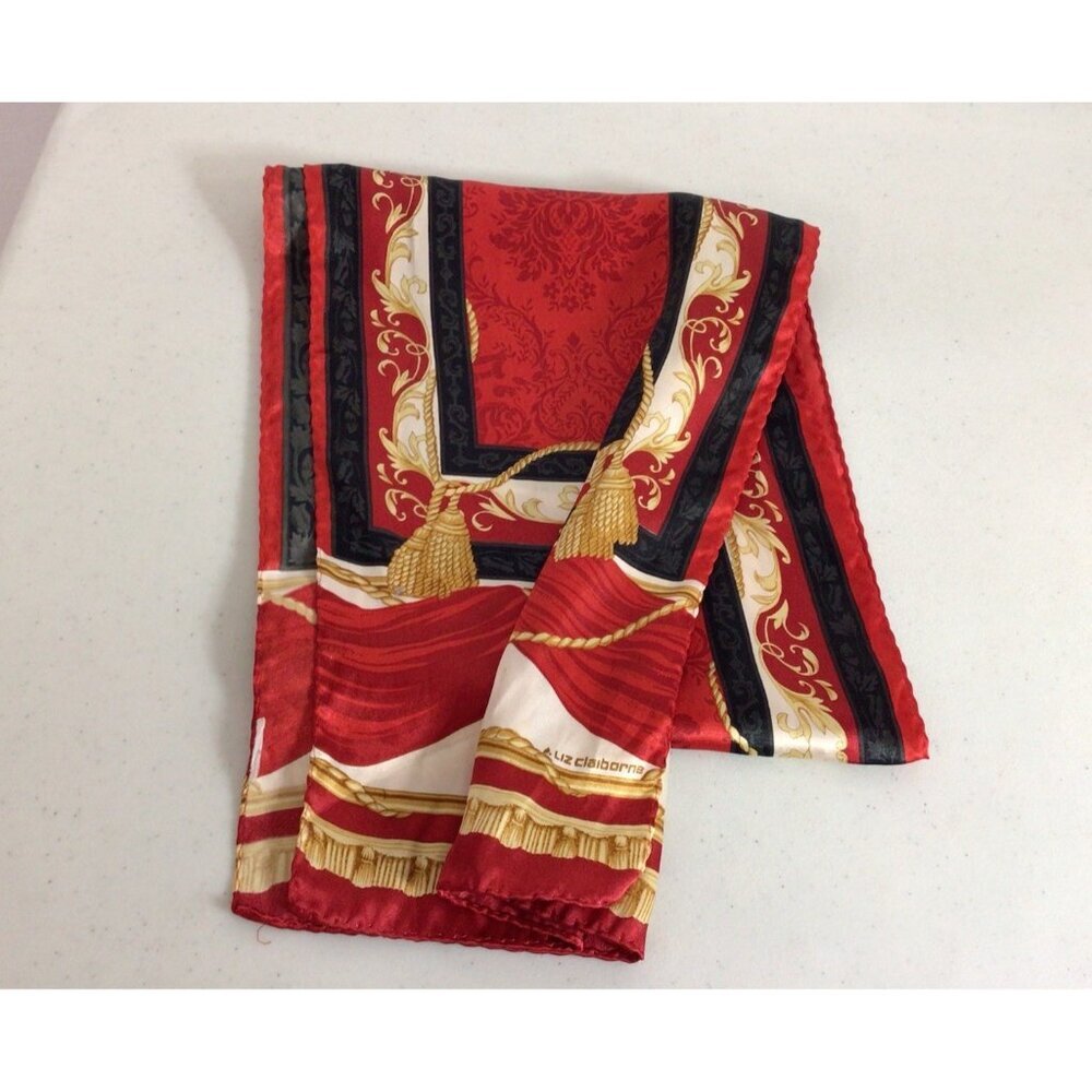 Vintage Liz Claiborne Vibrant Scarf Preppy 90’s Style